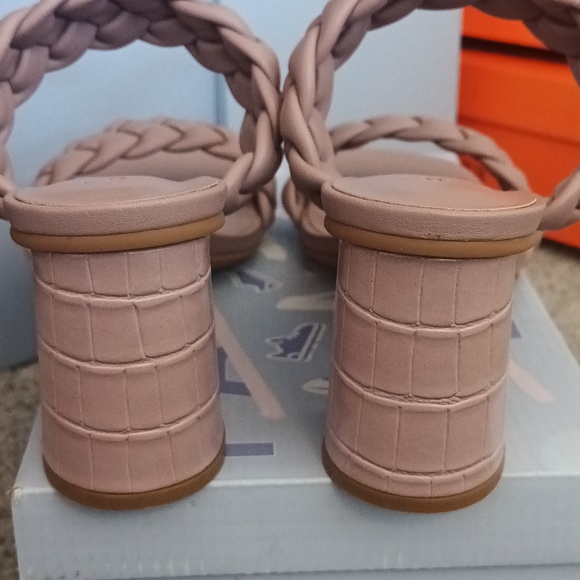 Lilac braided chunky heel - Picture 4 of 5